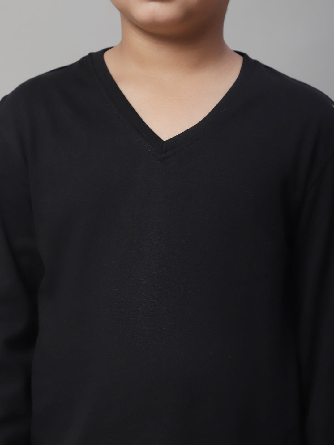 Boys V-Neck Long Sleeves Slim Fit T-shirt - Friskers