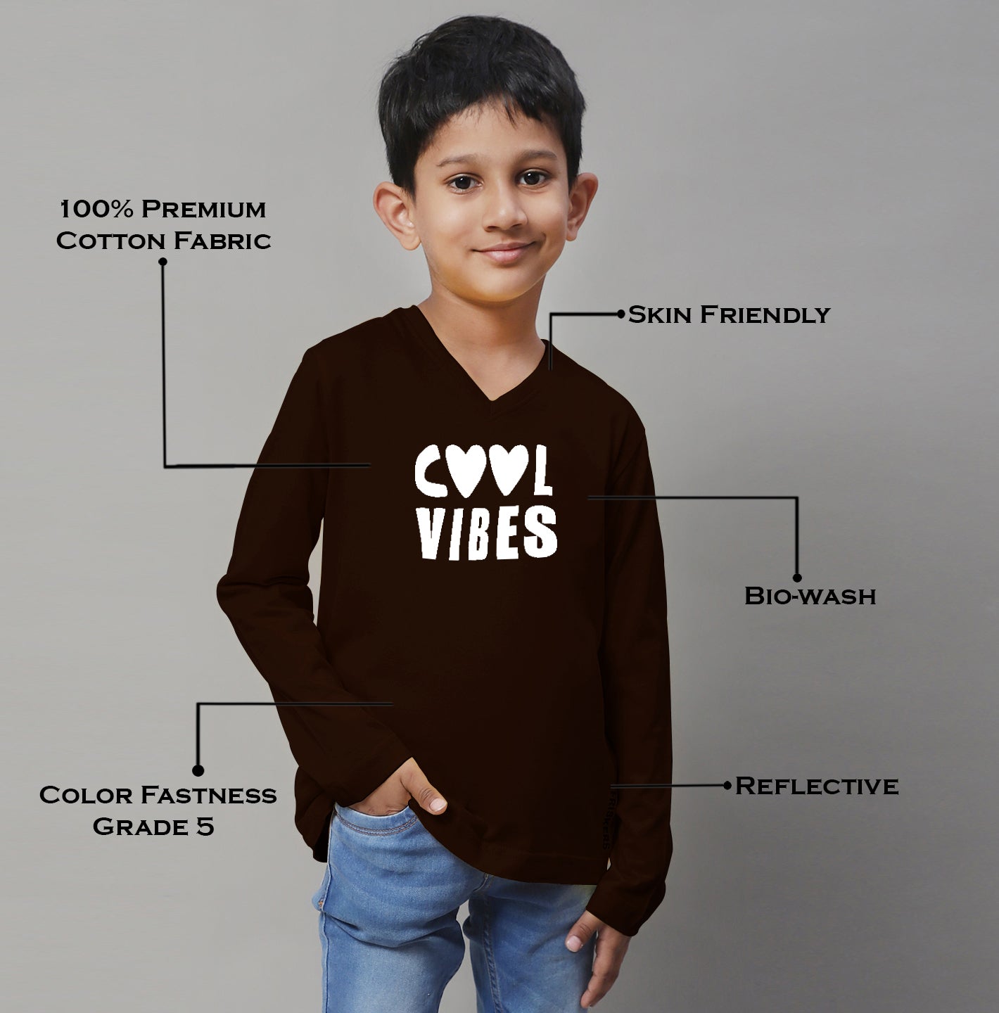 Boys Cool Vibes Casual Fit Printed T-Shirt - Friskers