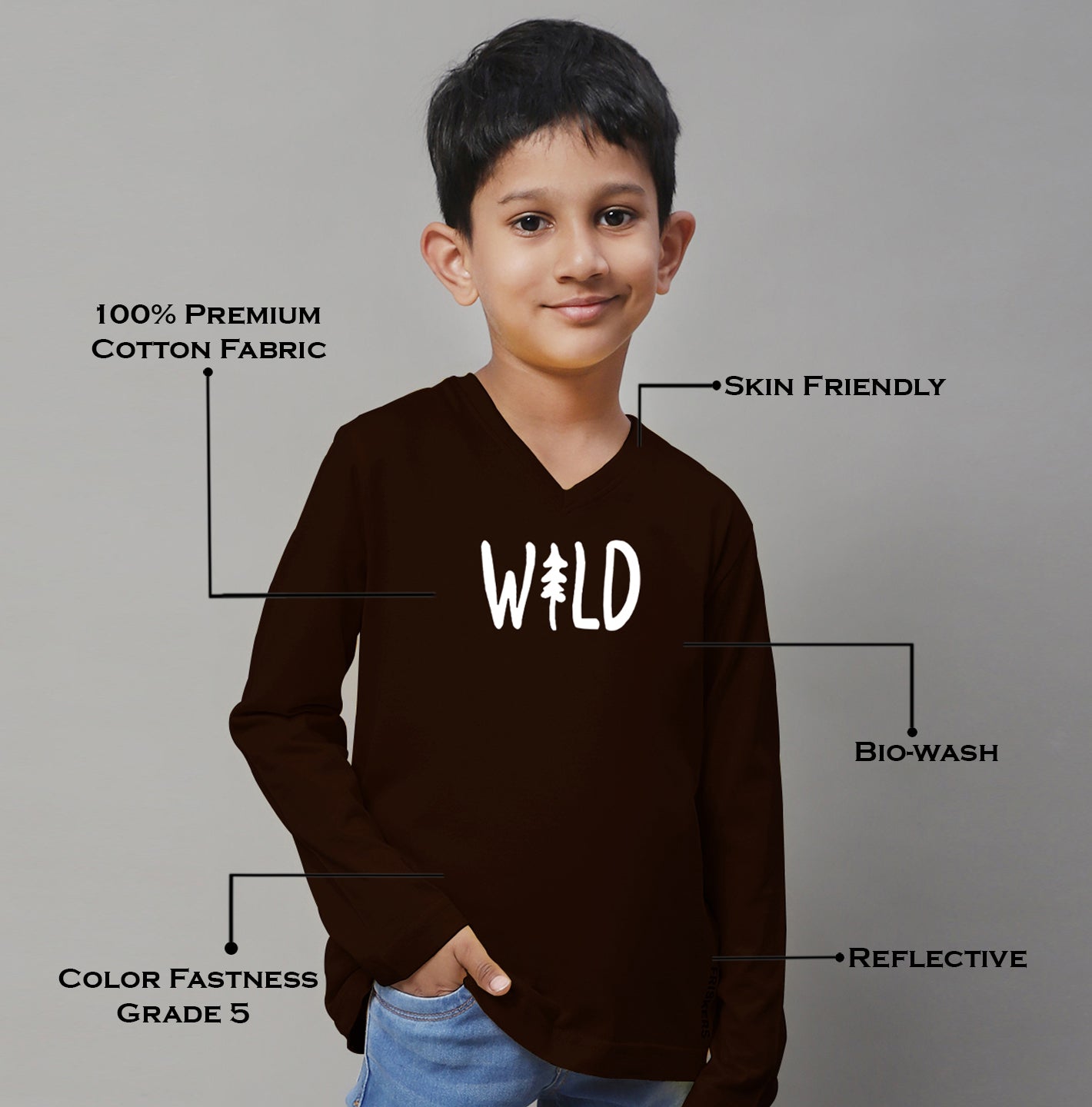 Boys Wild Casual Fit Printed T-Shirt - Friskers