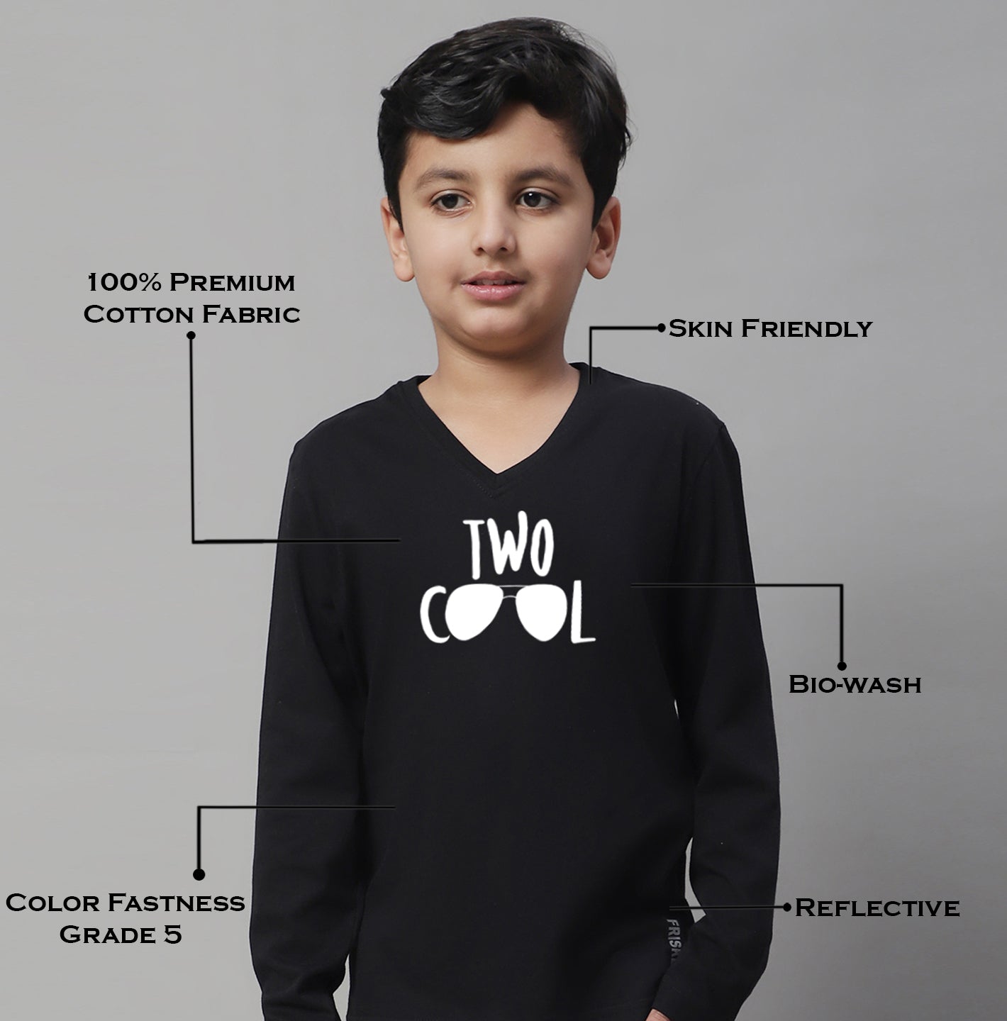 Boys Two Cool Casual Fit Printed T-Shirt - Friskers