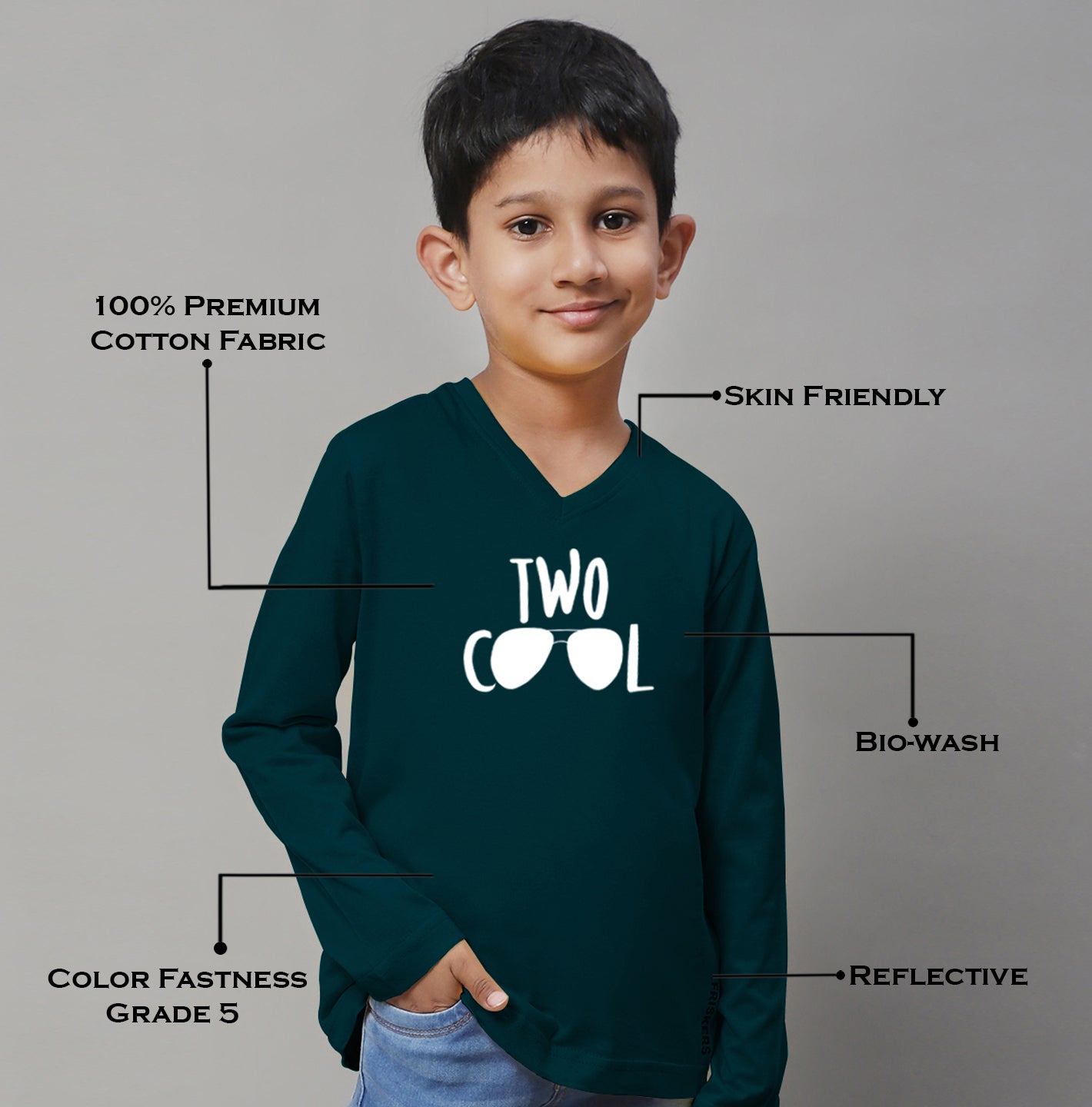 Boys Two Cool Casual Fit Printed T-Shirt - Friskers