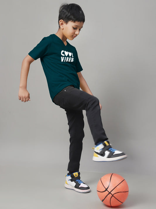 Boys Cool Vibes Half Sleeves Printed T-Shirt - Friskers