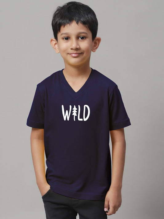 Boys Wild Half Sleeves Printed T-Shirt - Friskers