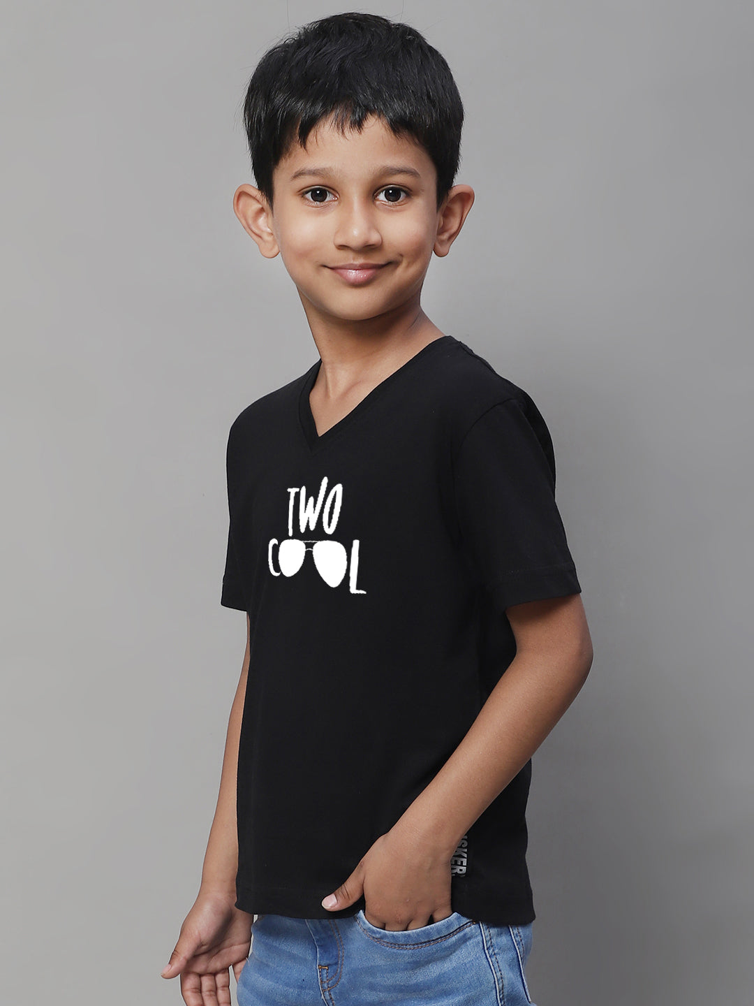 Boys Two Cool Half Sleeves Printed T-Shirt - Friskers