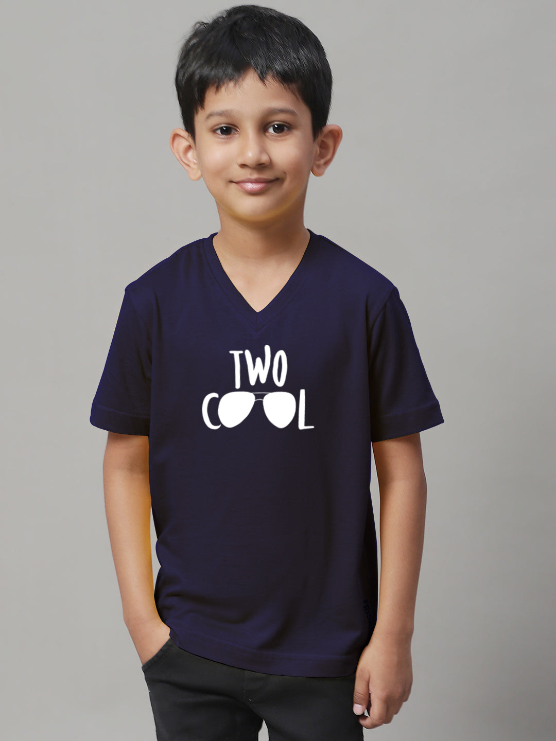 Boys Two Cool Half Sleeves Printed T-Shirt - Friskers