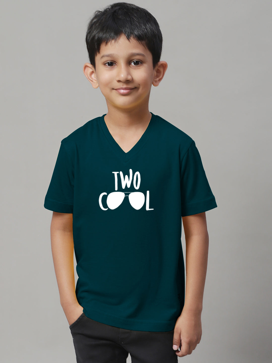 Boys Two Cool Half Sleeves Printed T-Shirt - Friskers