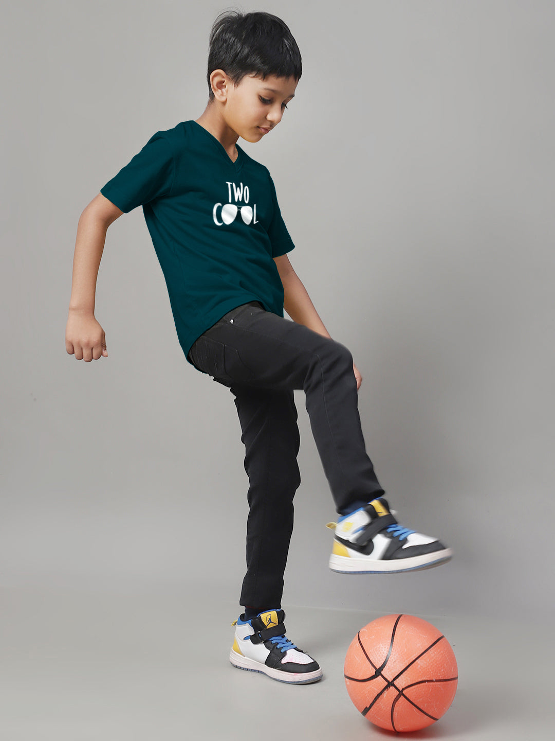 Boys Two Cool Half Sleeves Printed T-Shirt - Friskers