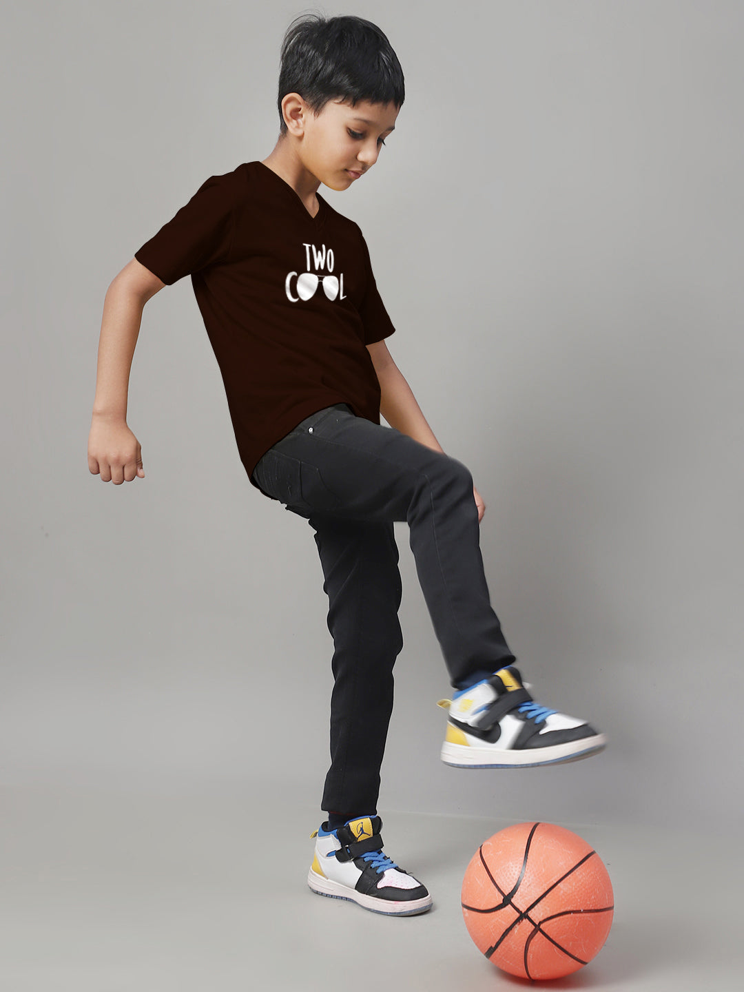 Boys Two Cool Half Sleeves Printed T-Shirt - Friskers