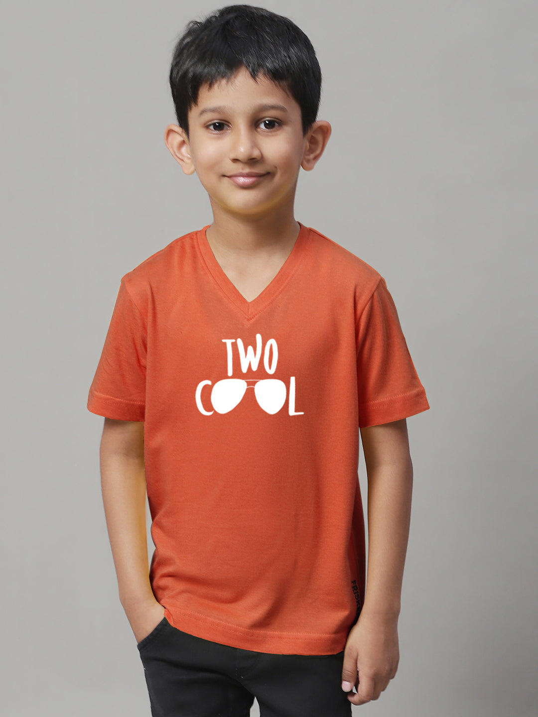 Boys Two Cool Half Sleeves Printed T-Shirt - Friskers