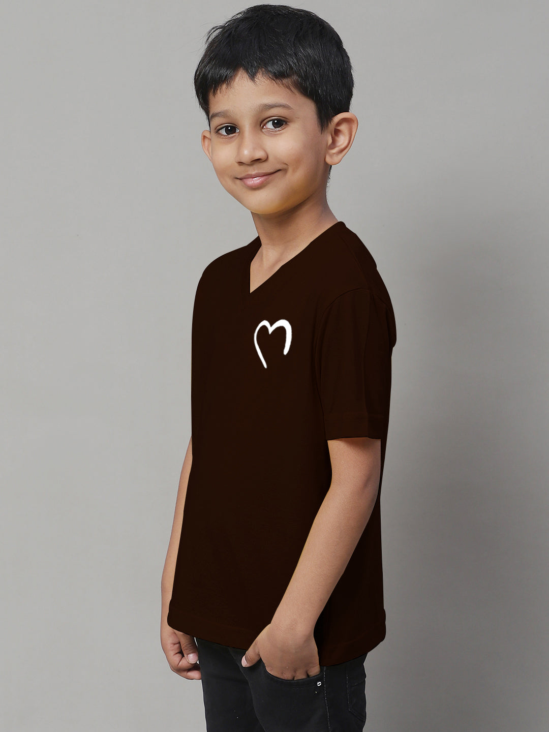 Boys Heart Half Sleeves Printed T-Shirt - Friskers