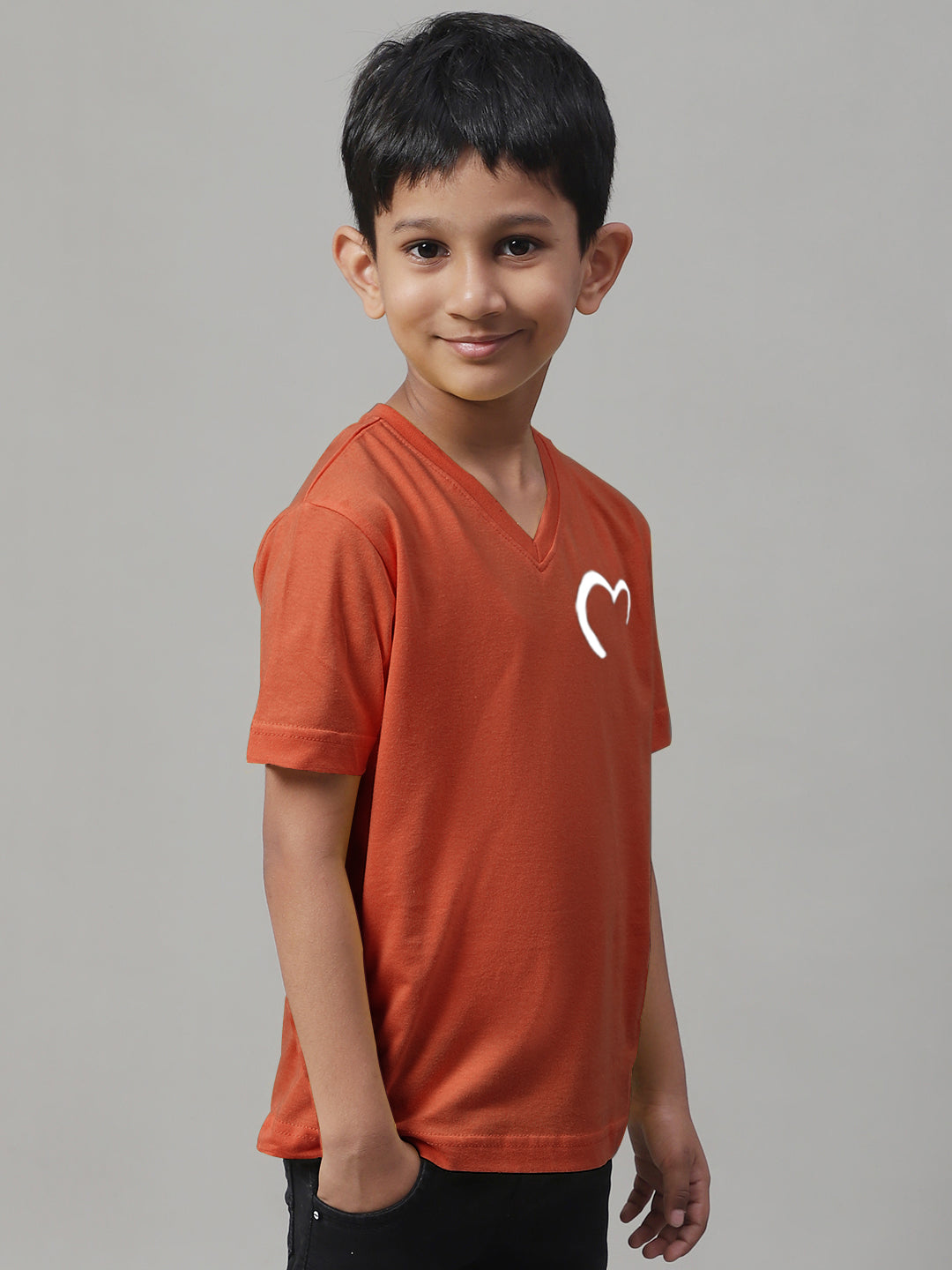 Boys Heart Half Sleeves Printed T-Shirt - Friskers