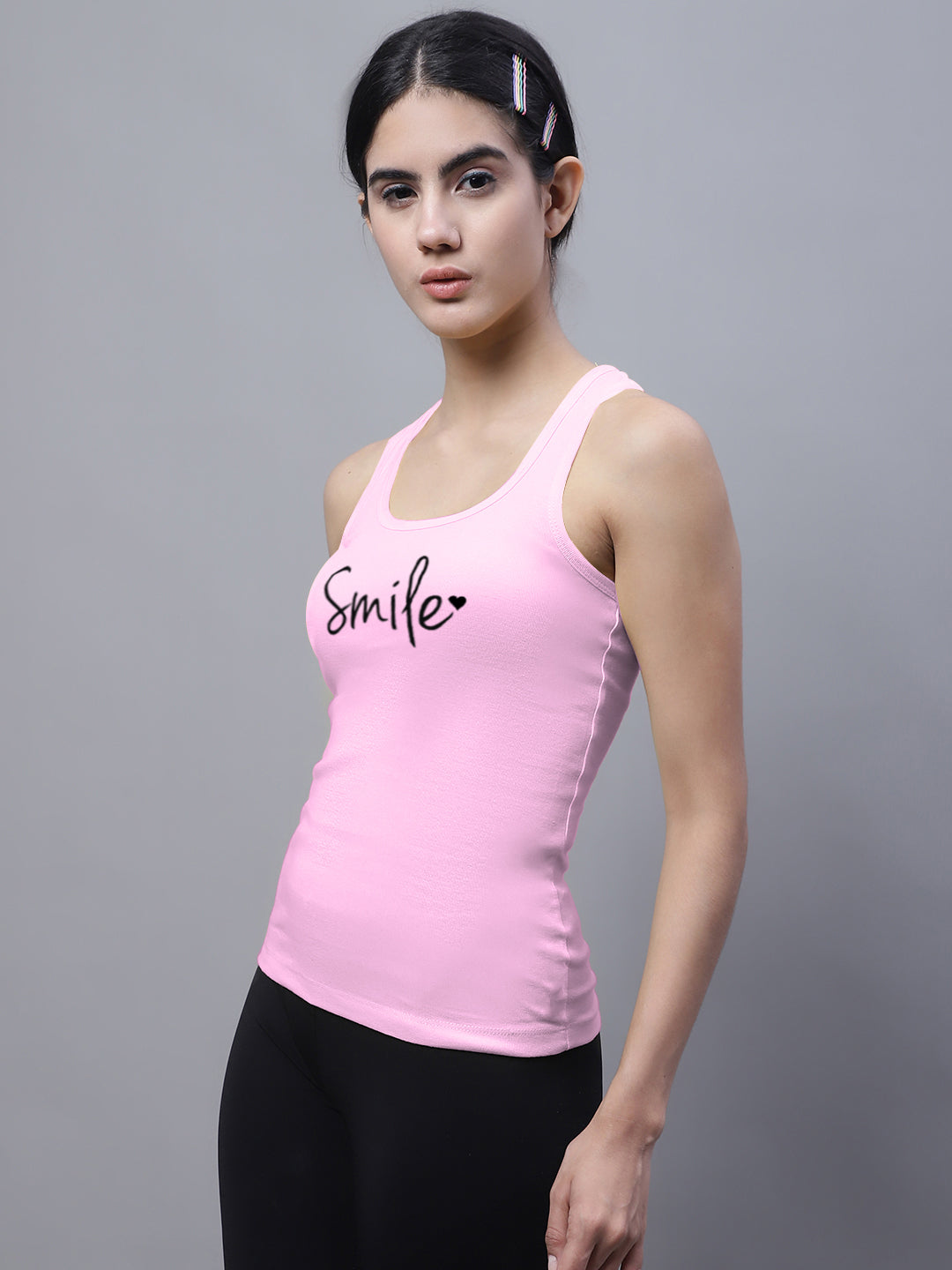 Fbar Smile Sleeveless Printed Women Tank Top - Friskers