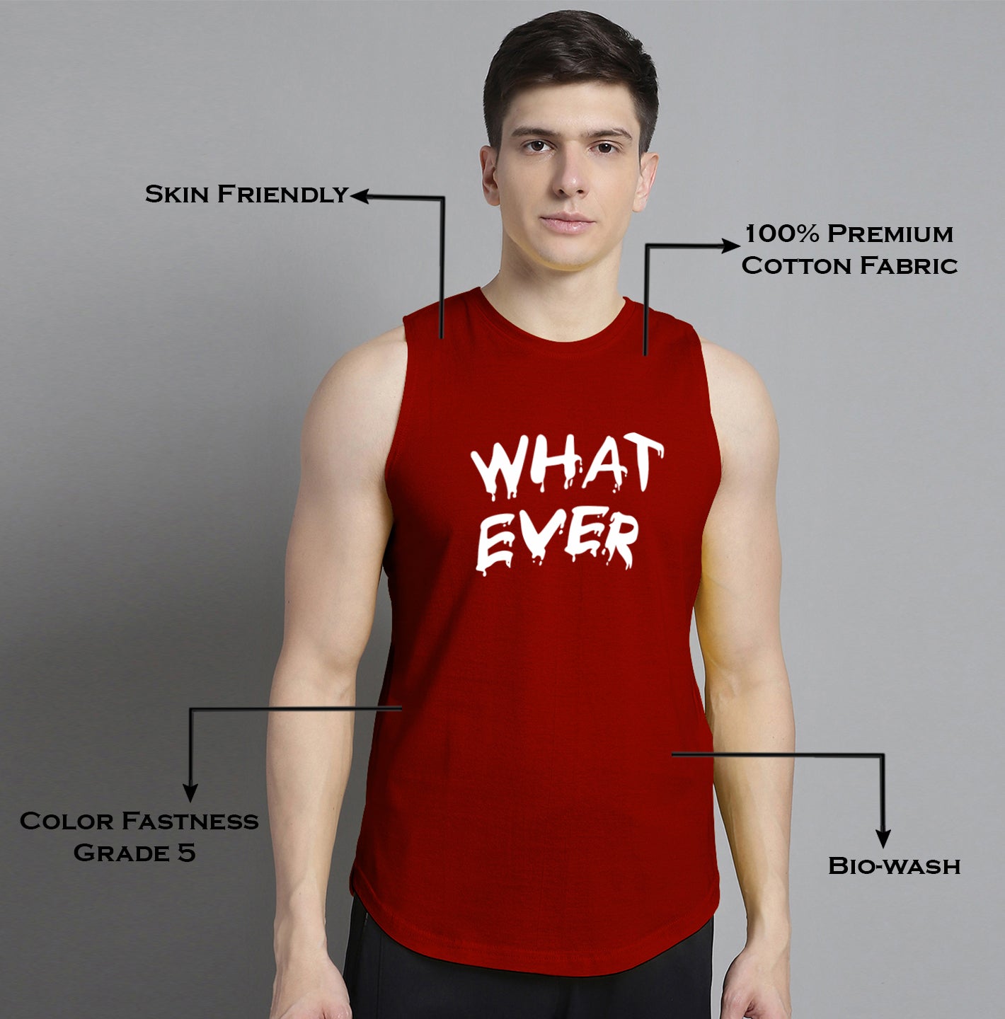 Fbar What Ever printed Pure Cotton Training Vest - Friskers