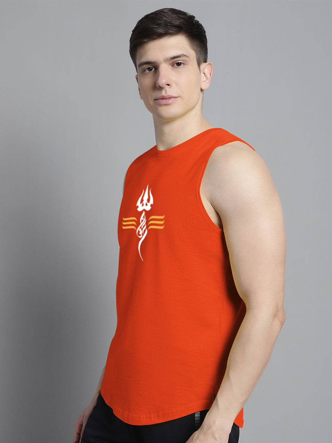 Fbar Om printed Pure Cotton Training Vest - Friskers