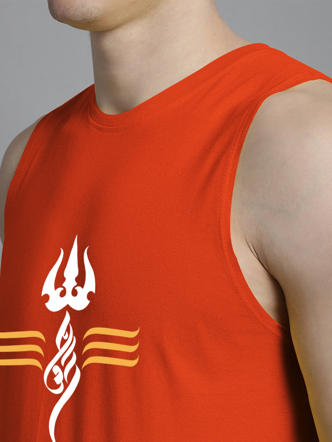 Fbar Om printed Pure Cotton Training Vest - Friskers