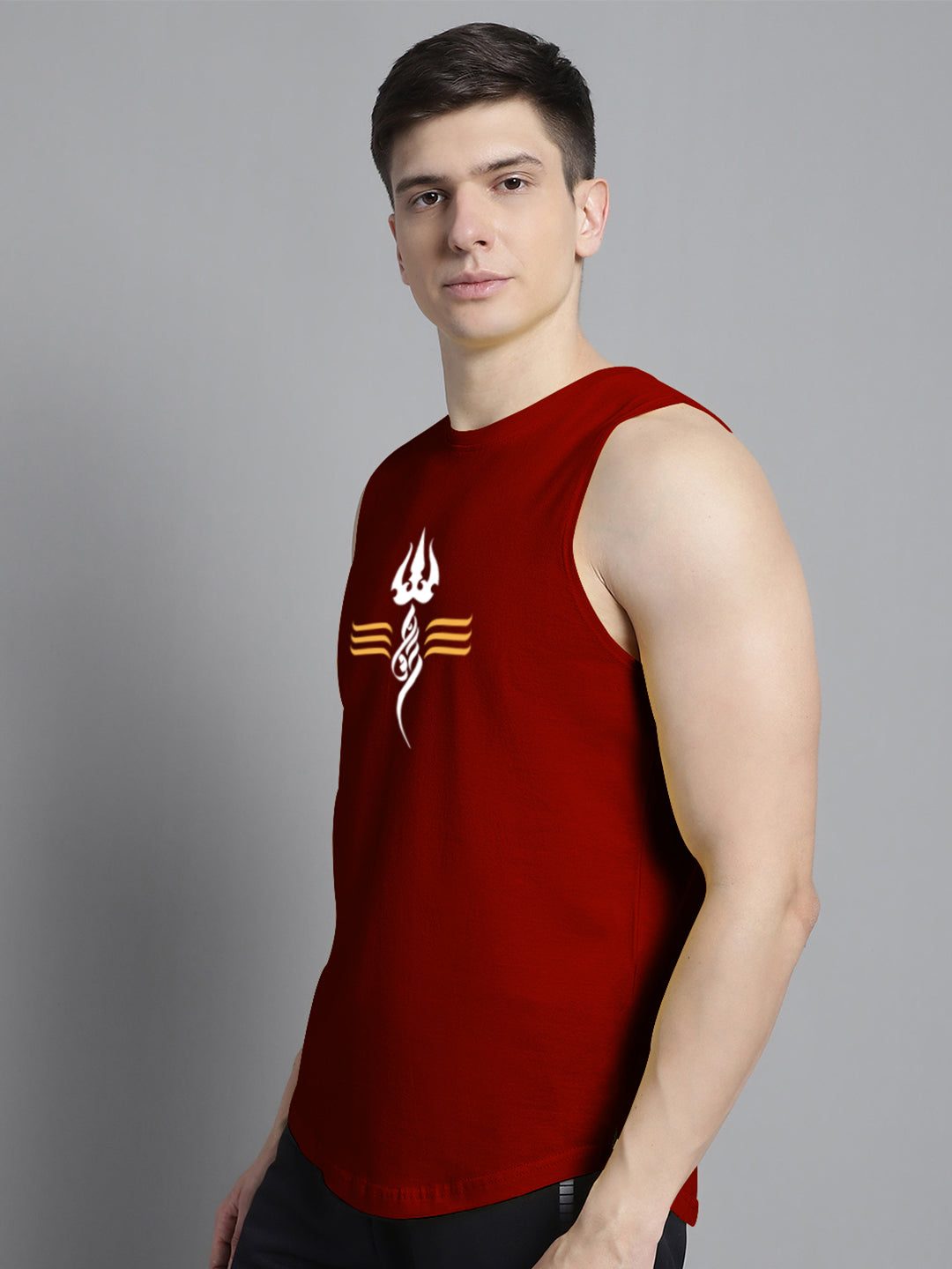 Fbar Om printed Pure Cotton Training Vest - Friskers