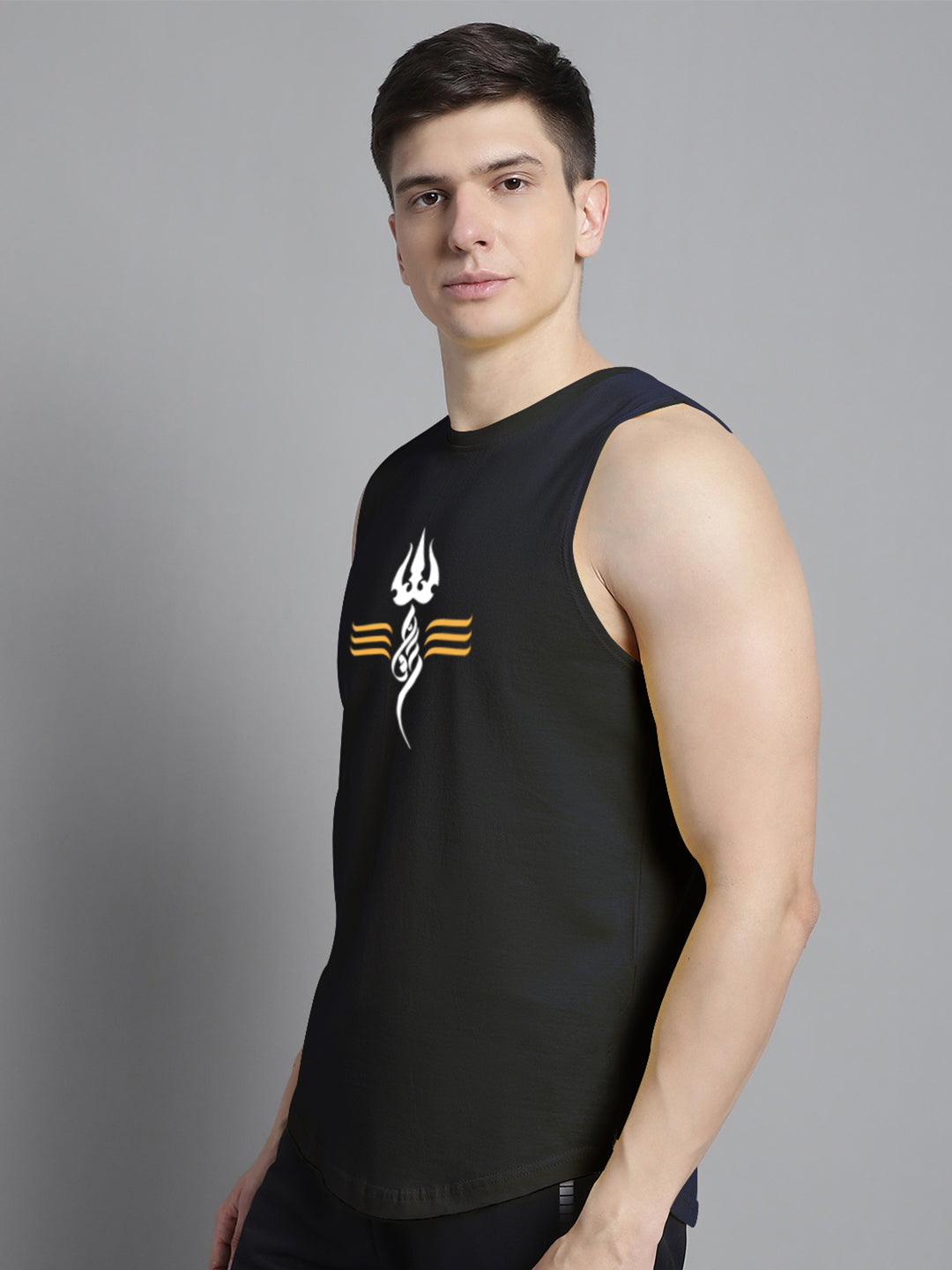 Fbar Om printed Pure Cotton Training Vest - Friskers