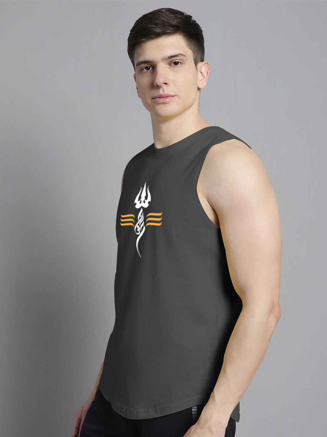 Fbar Om printed Pure Cotton Training Vest - Friskers