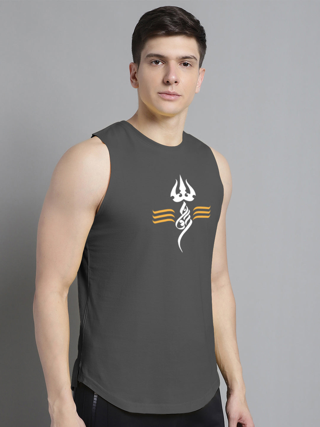 Fbar Om printed Pure Cotton Training Vest - Friskers