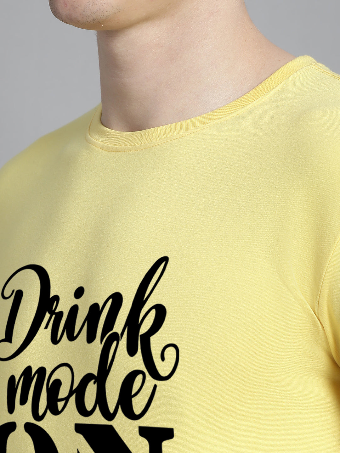 Fbar Drink Mode On Cotton Round Neck T-Shirt - Friskers