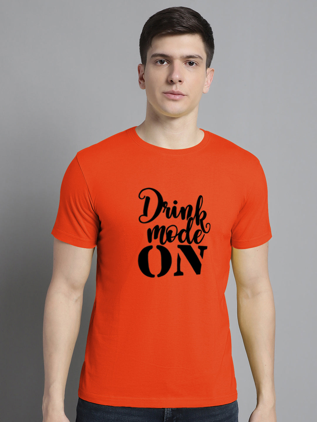 Fbar Drink Mode On Cotton Round Neck T-Shirt - Friskers