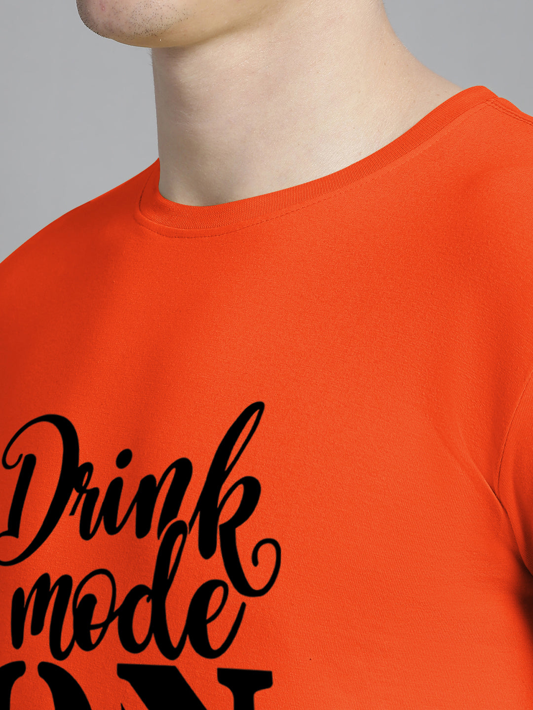 Fbar Drink Mode On Cotton Round Neck T-Shirt - Friskers