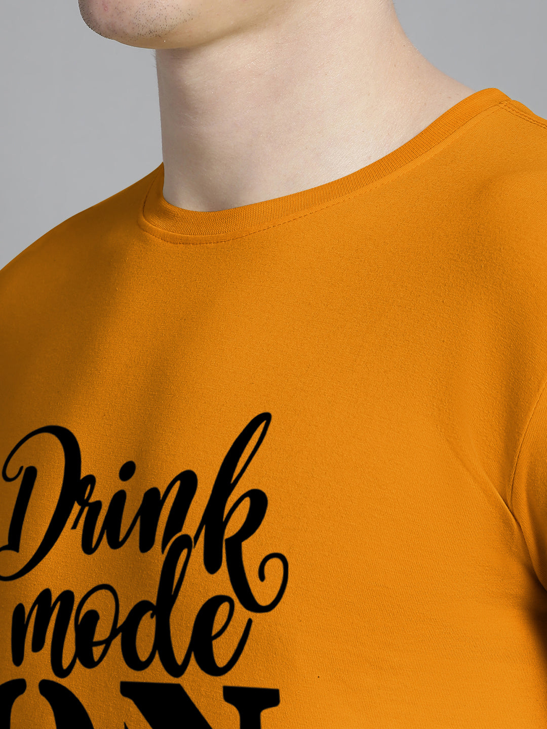 Fbar Drink Mode On Cotton Round Neck T-Shirt - Friskers