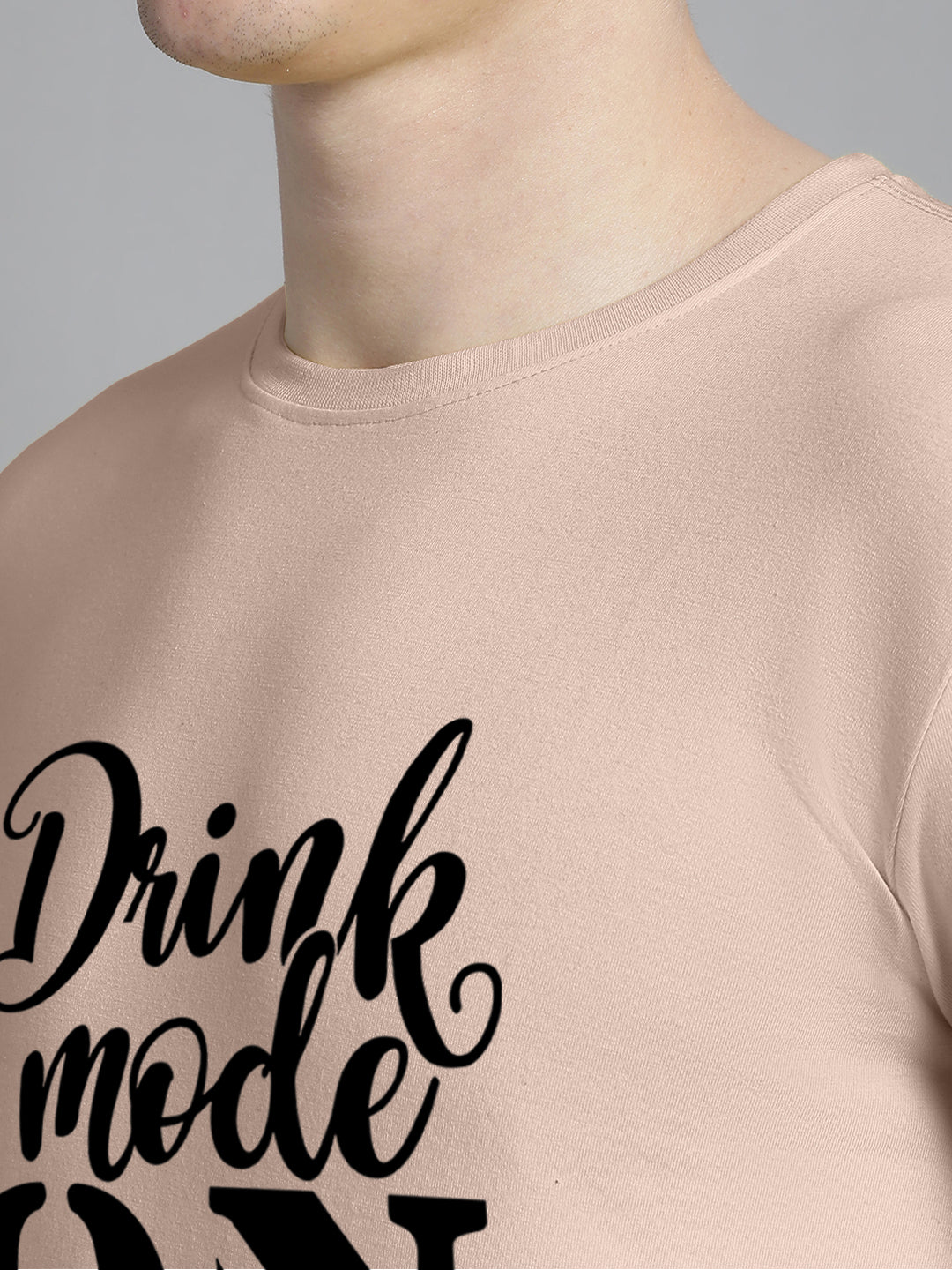 Fbar Drink Mode On Cotton Round Neck T-Shirt - Friskers