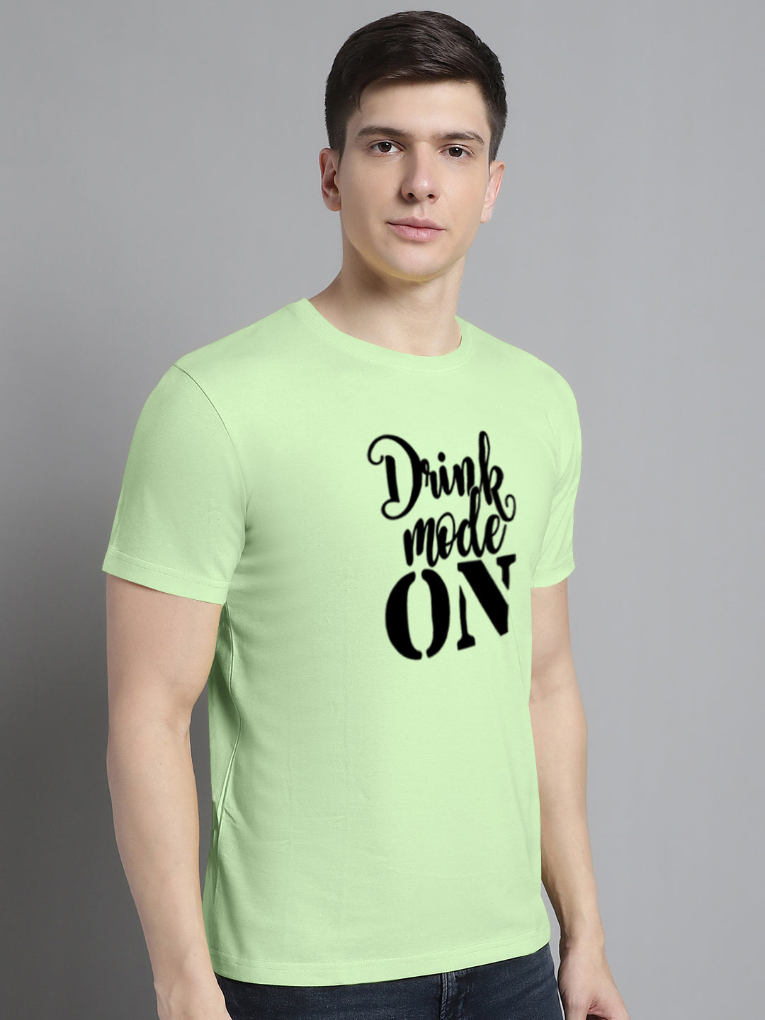 Fbar Drink Mode On Cotton Round Neck T-Shirt - Friskers