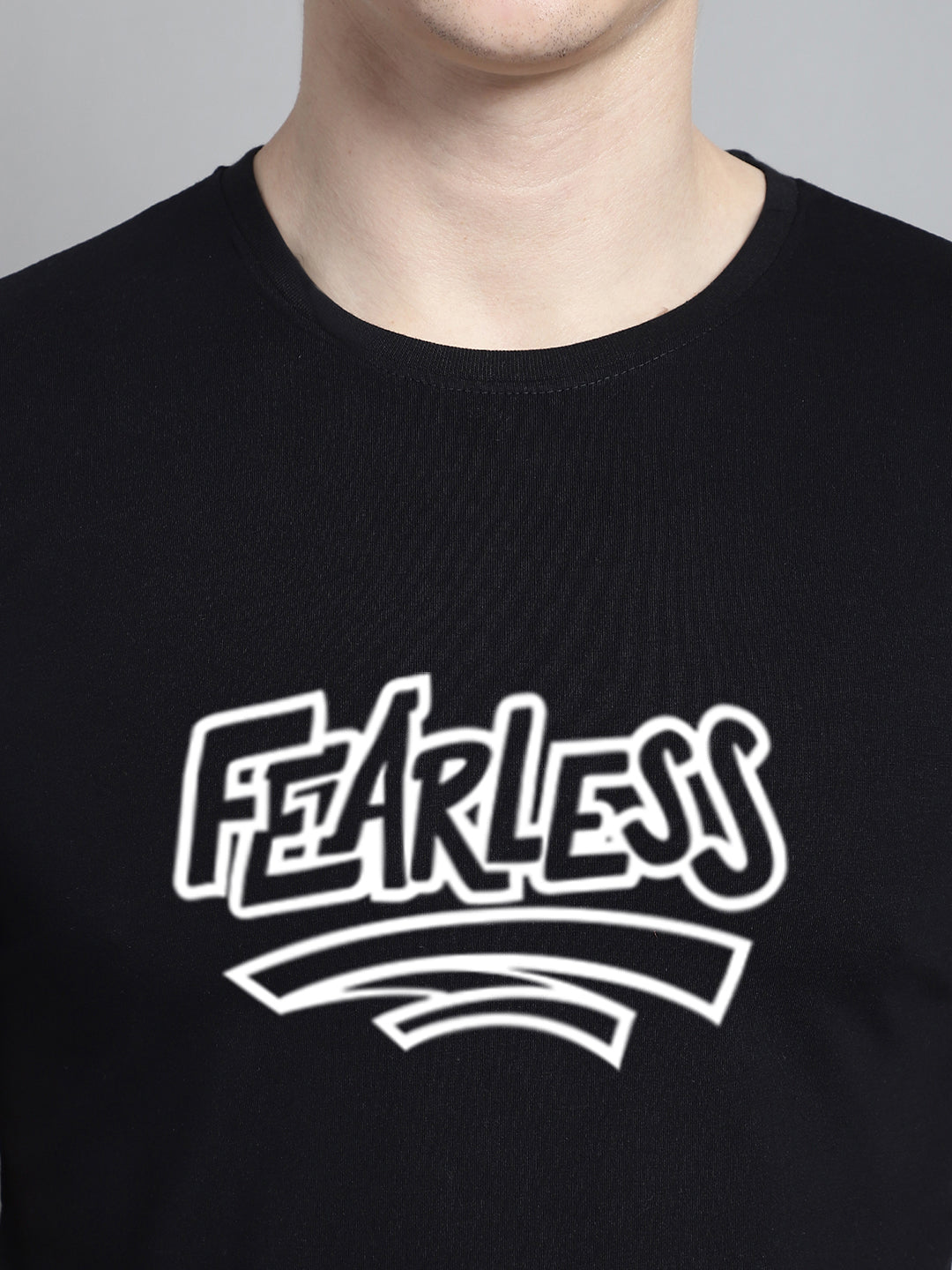 Fbar Fearless Cotton Round Neck T-Shirt - Friskers