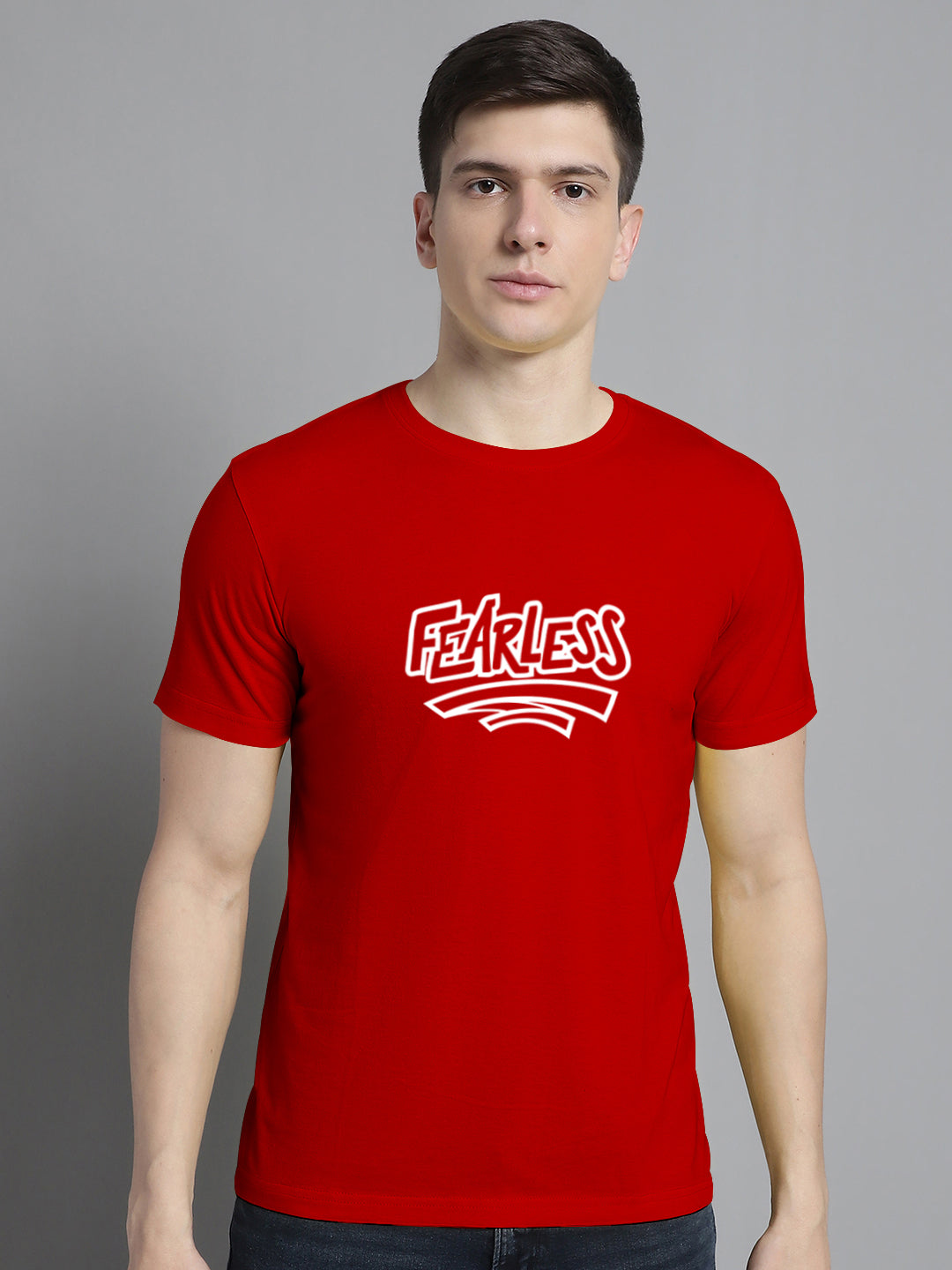 Fbar Fearless Cotton Round Neck T-Shirt - Friskers