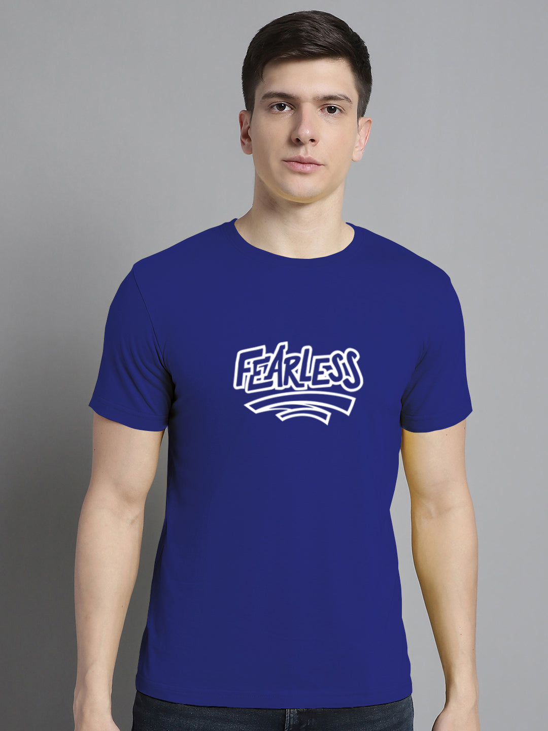 Fbar Fearless Cotton Round Neck T-Shirt - Friskers