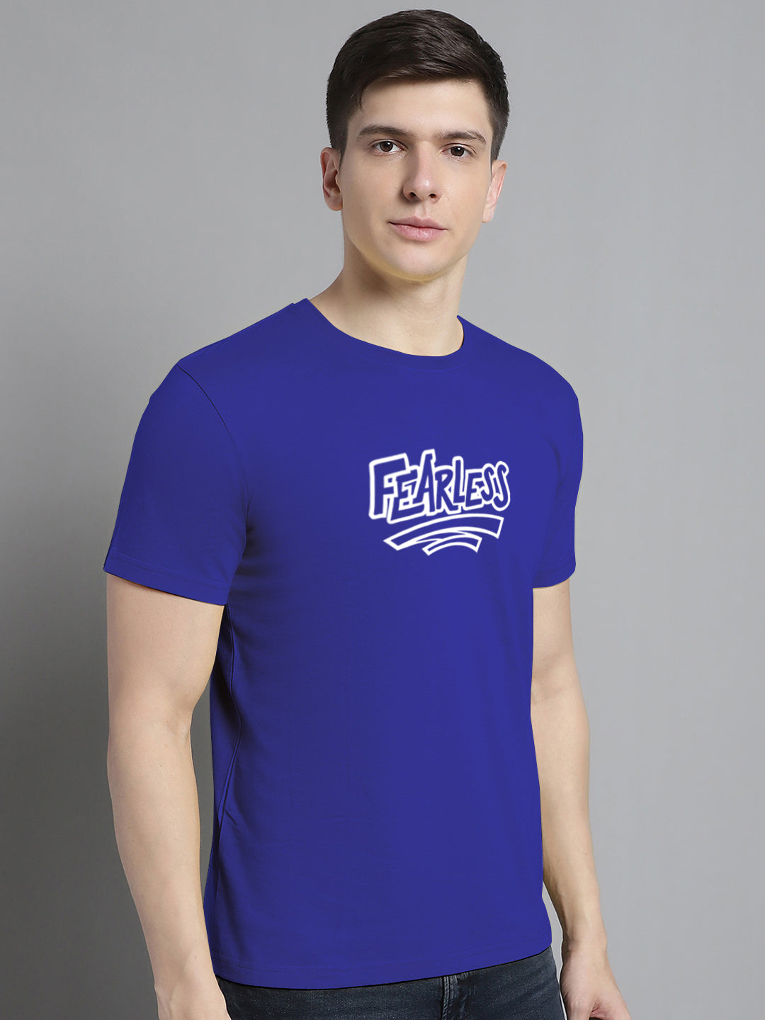 Fbar Fearless Cotton Round Neck T-Shirt - Friskers