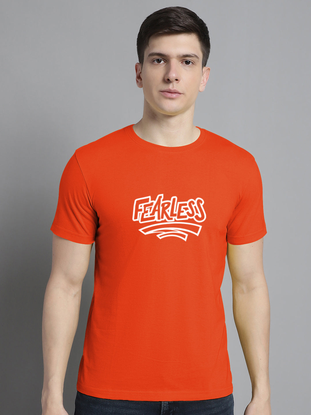 Fbar Fearless Cotton Round Neck T-Shirt - Friskers