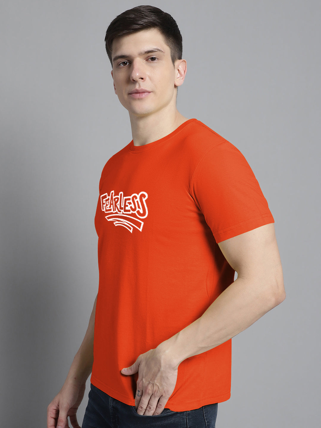 Fbar Fearless Cotton Round Neck T-Shirt - Friskers