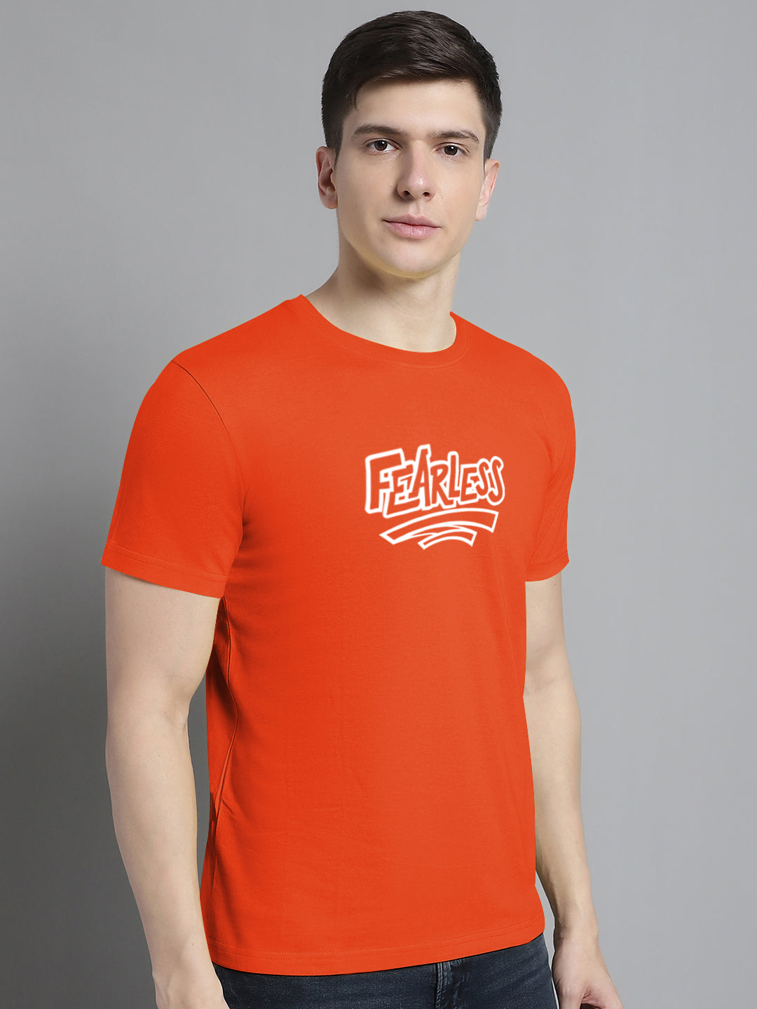 Fbar Fearless Cotton Round Neck T-Shirt - Friskers