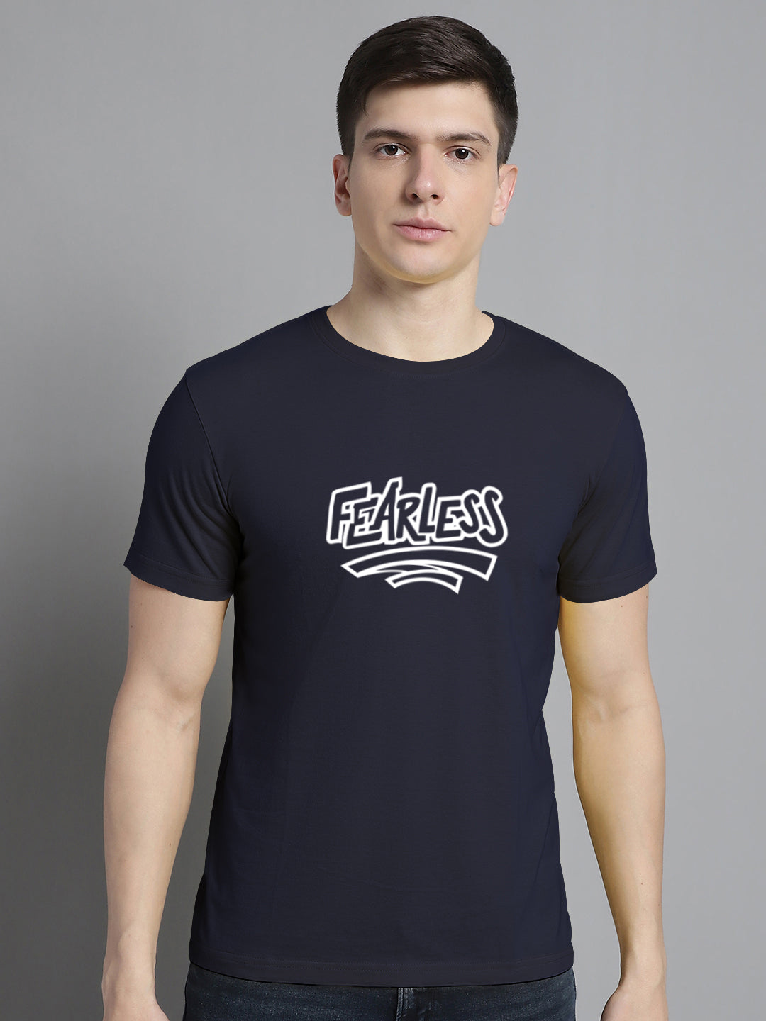 Fbar Fearless Cotton Round Neck T-Shirt - Friskers