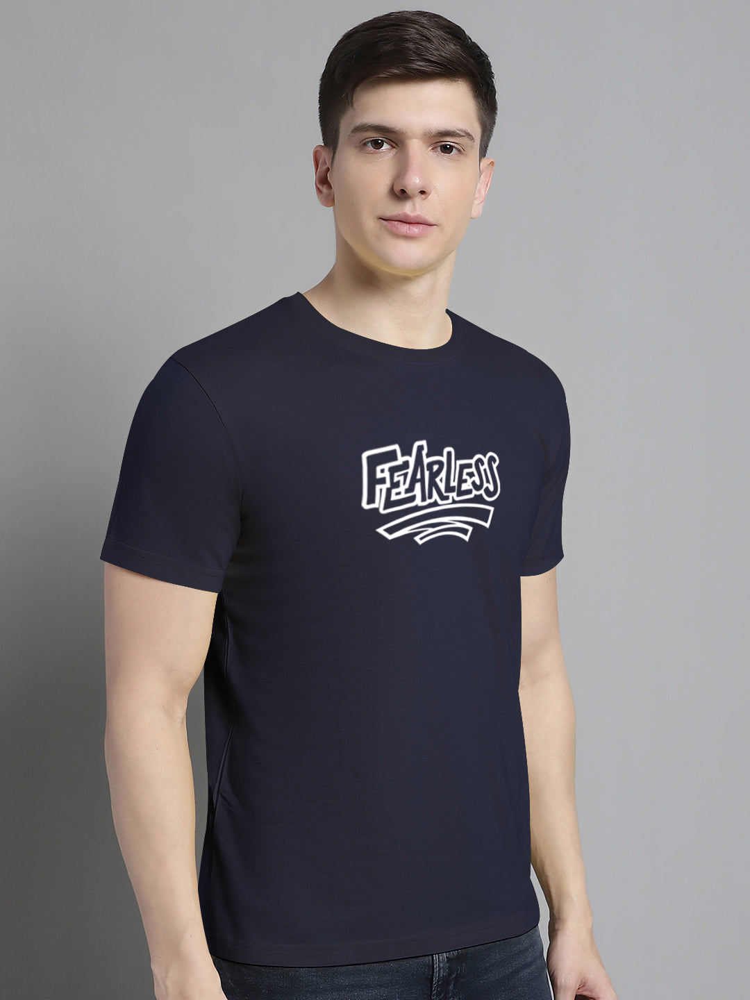 Fbar Fearless Cotton Round Neck T-Shirt - Friskers