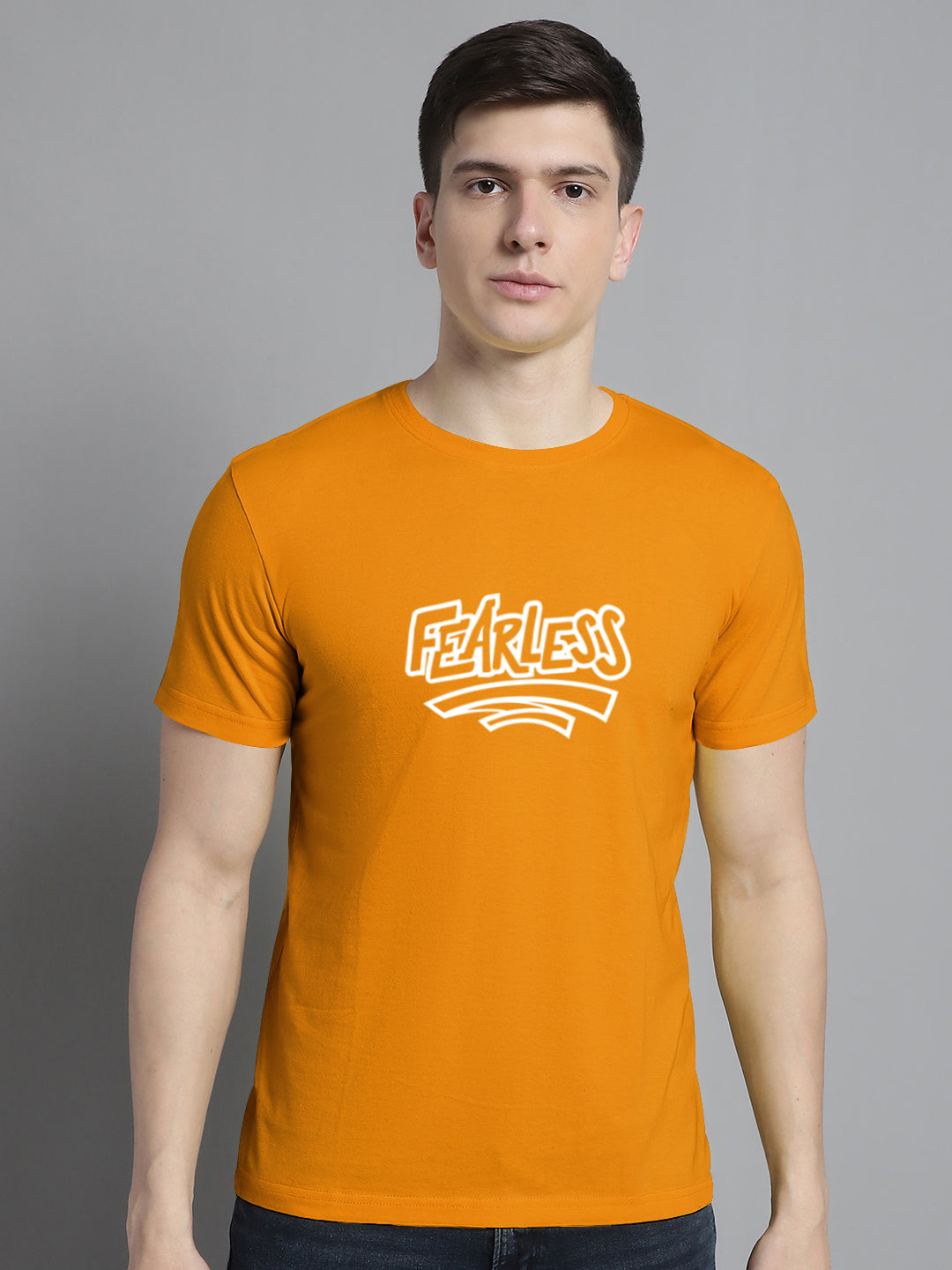 Fbar Fearless Cotton Round Neck T-Shirt - Friskers