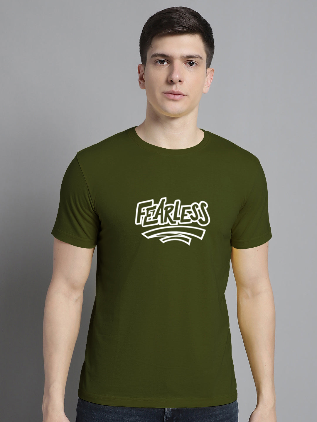 Fbar Fearless Cotton Round Neck T-Shirt - Friskers