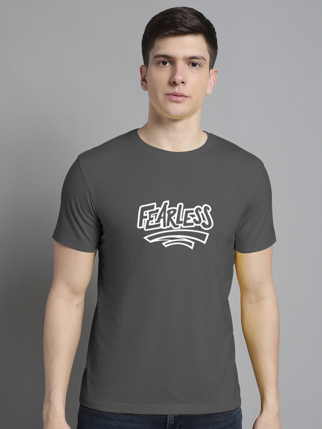 Fbar Fearless Cotton Round Neck T-Shirt - Friskers