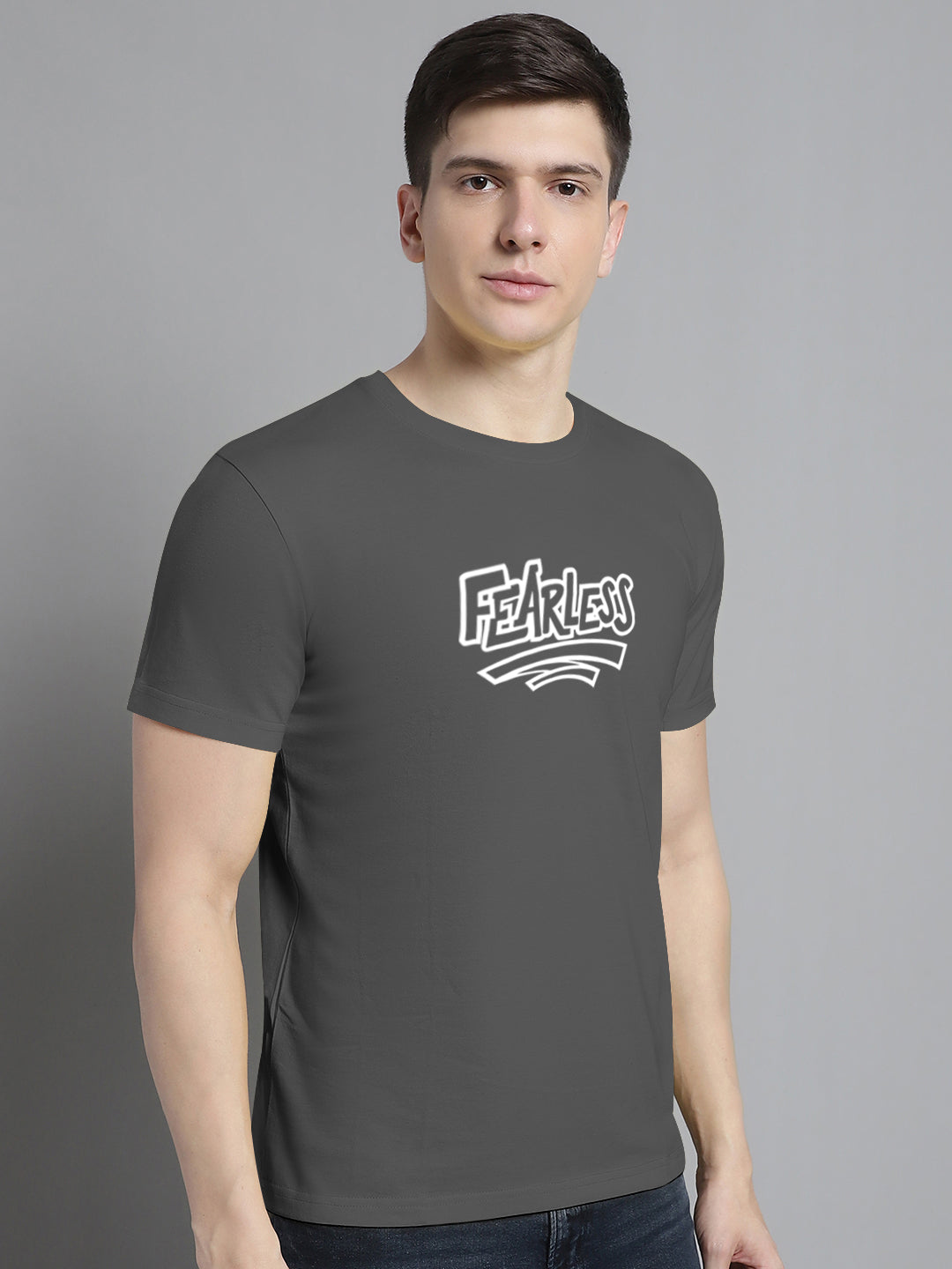 Fbar Fearless Cotton Round Neck T-Shirt - Friskers