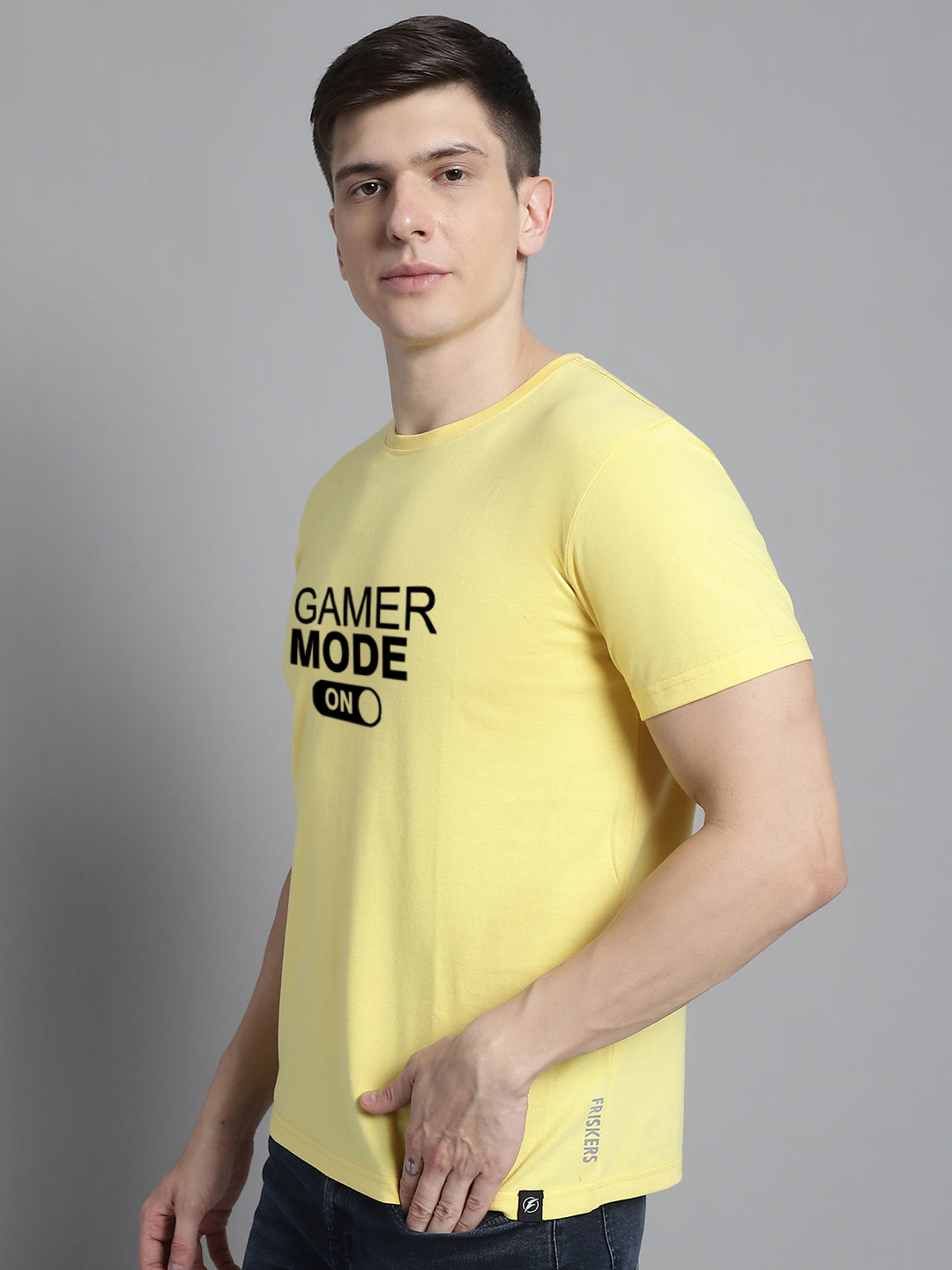 Fbar Gamer Mode On Cotton Round Neck T-Shirt - Friskers