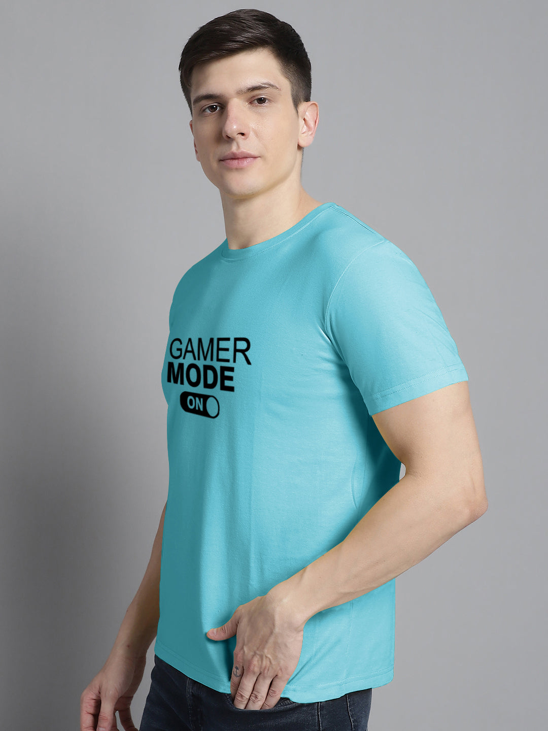 Fbar Gamer Mode On Cotton Round Neck T-Shirt - Friskers