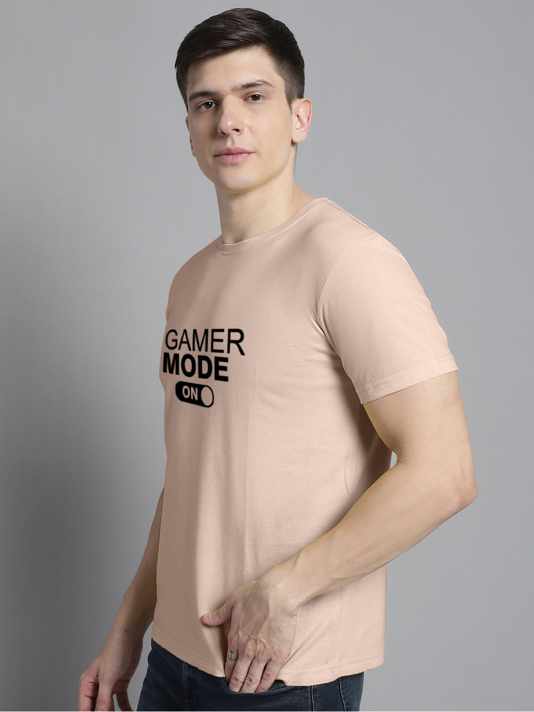 Fbar Gamer Mode On Cotton Round Neck T-Shirt - Friskers