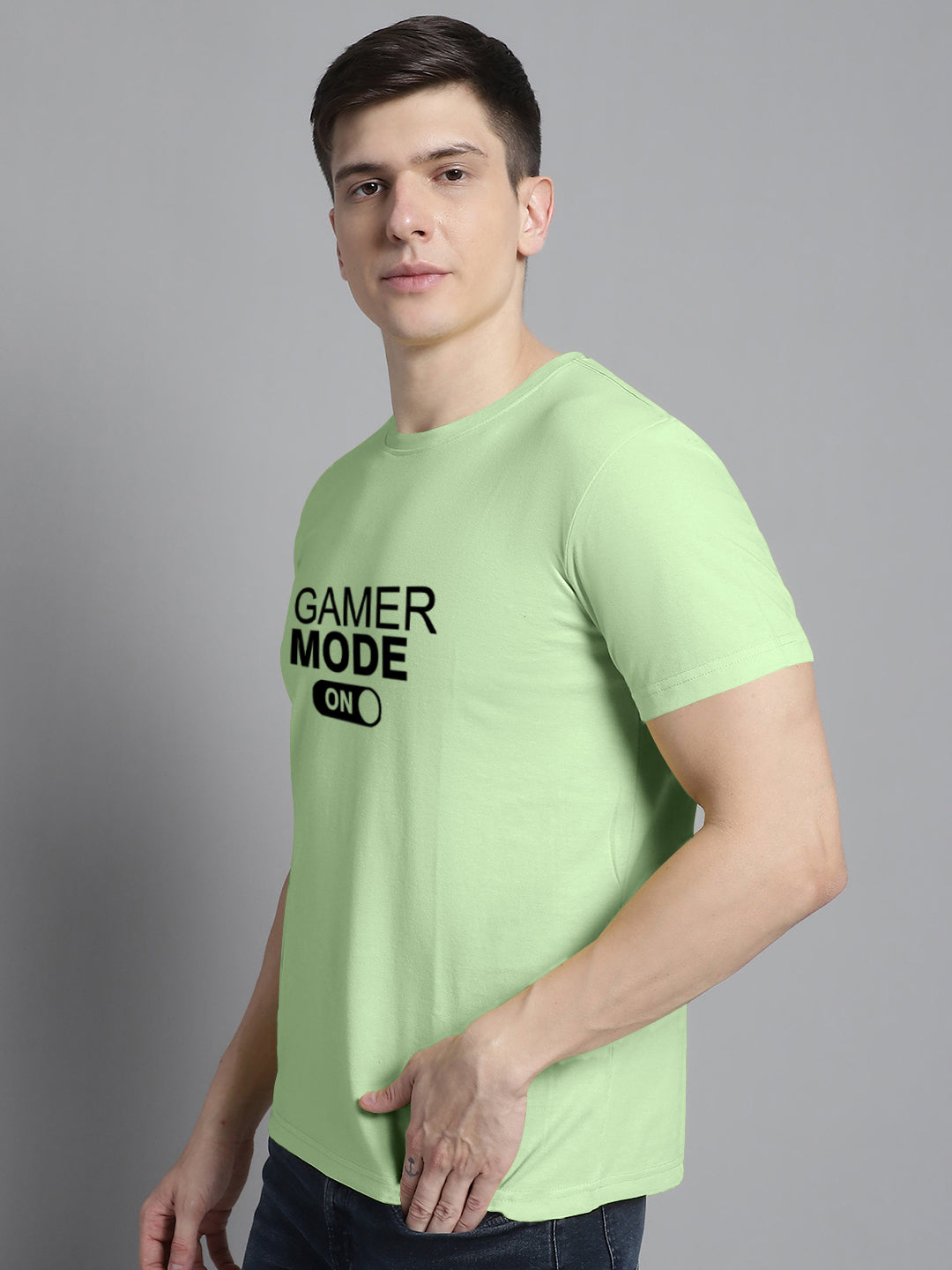 Fbar Gamer Mode On Cotton Round Neck T-Shirt - Friskers