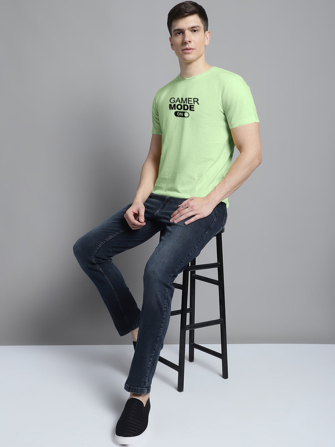 Fbar Gamer Mode On Cotton Round Neck T-Shirt - Friskers