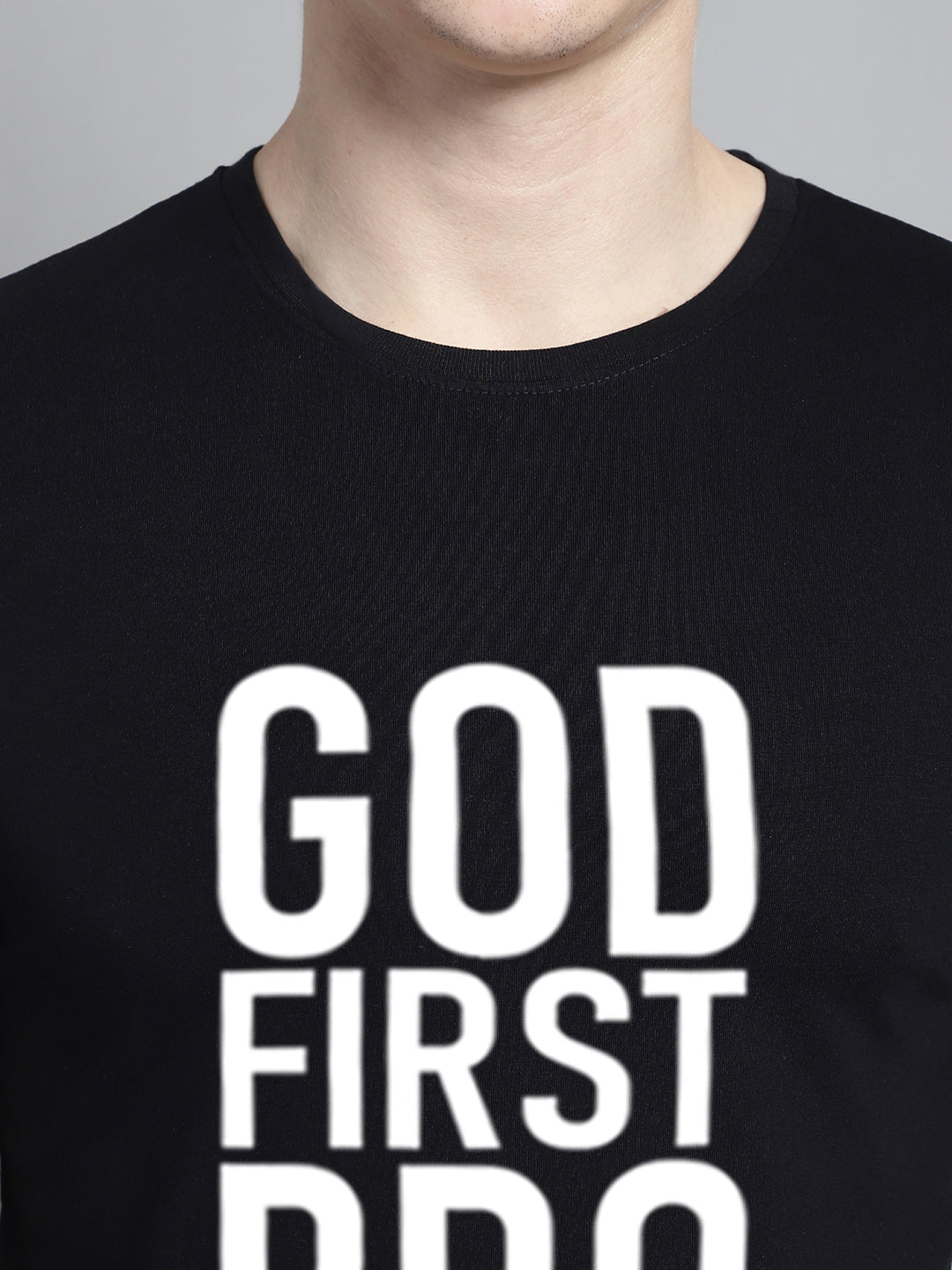 Fbar God First Bro Cotton Round Neck T-Shirt - Friskers