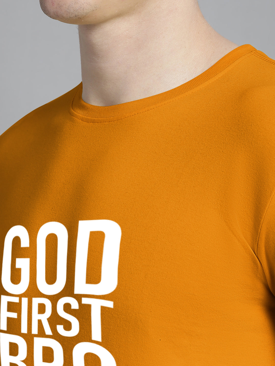 Fbar God First Bro Cotton Round Neck T-Shirt - Friskers