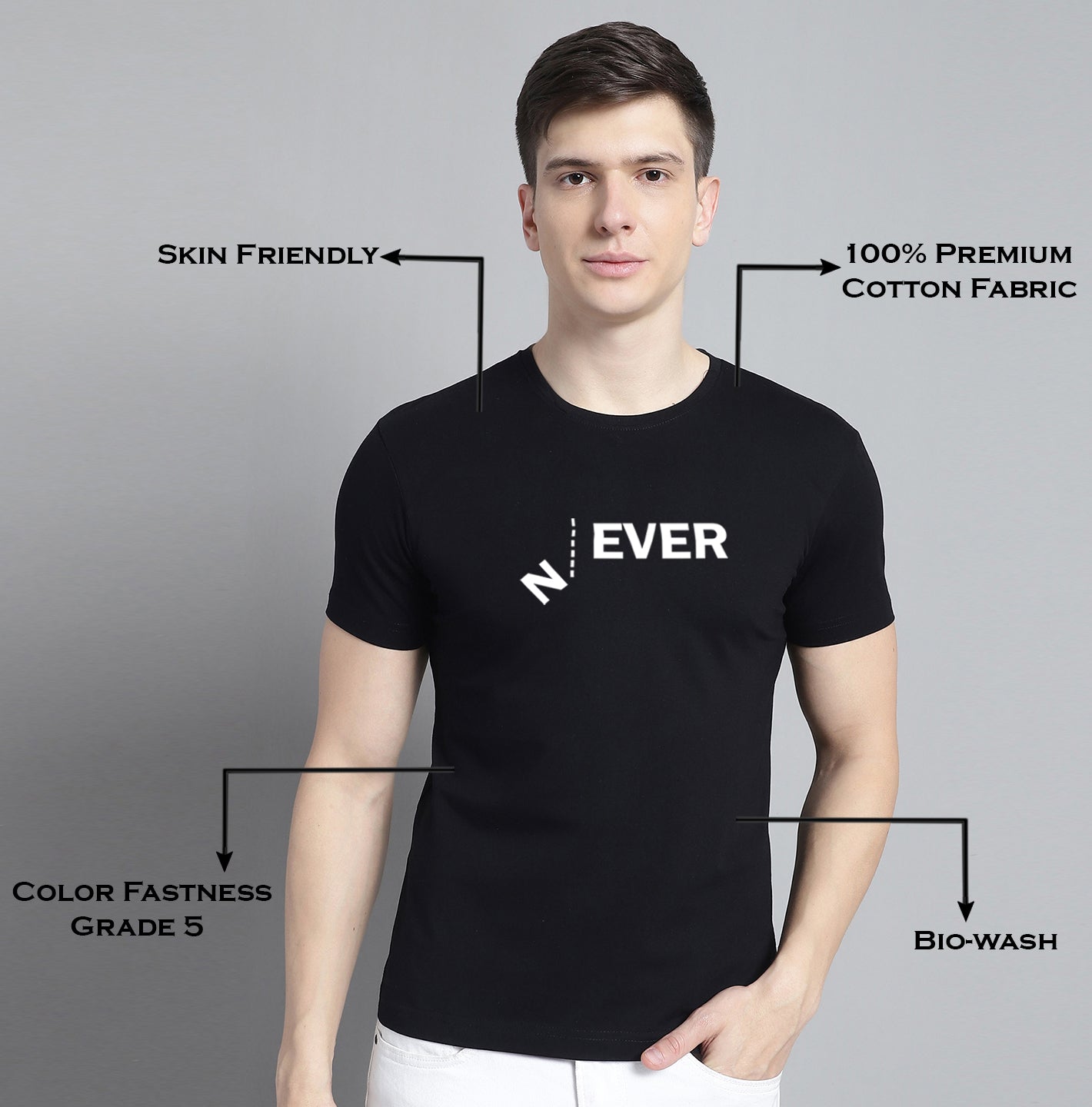 Fbar Never Cotton Round Neck T-Shirt - Friskers